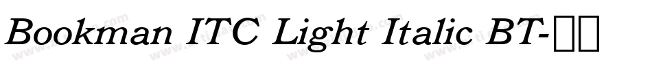 Bookman ITC Light Italic BT字体转换